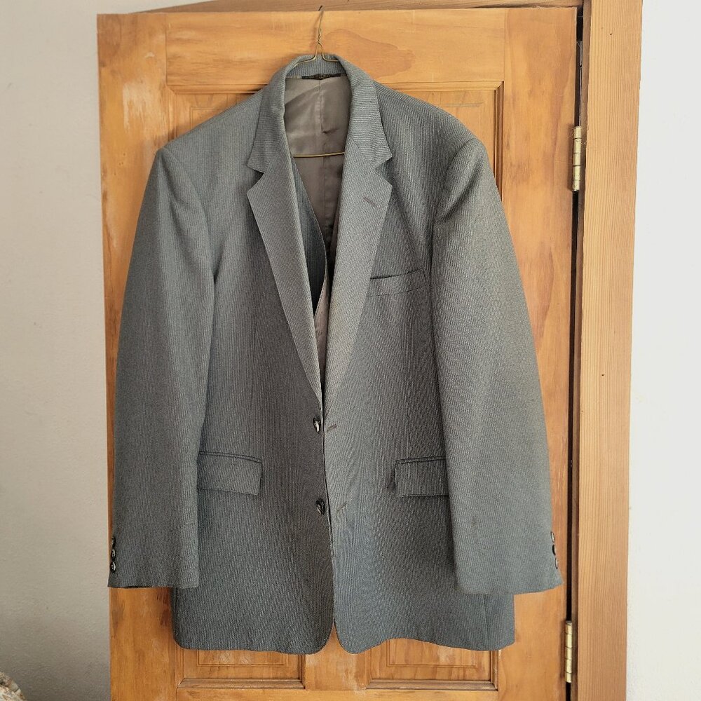 Men's Suit Jacket with Matching Vest, Size is approx. 46L